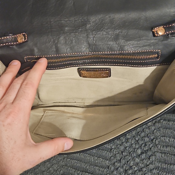 Valentino Black Leather Clutch with Tassel Accent - Picture 5 of 6